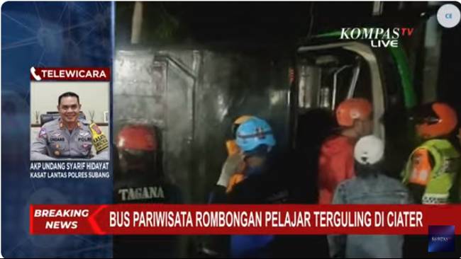 Polisi Sebut 4 Korban Bus Rombongan Pelajar Meninggal di Tempat