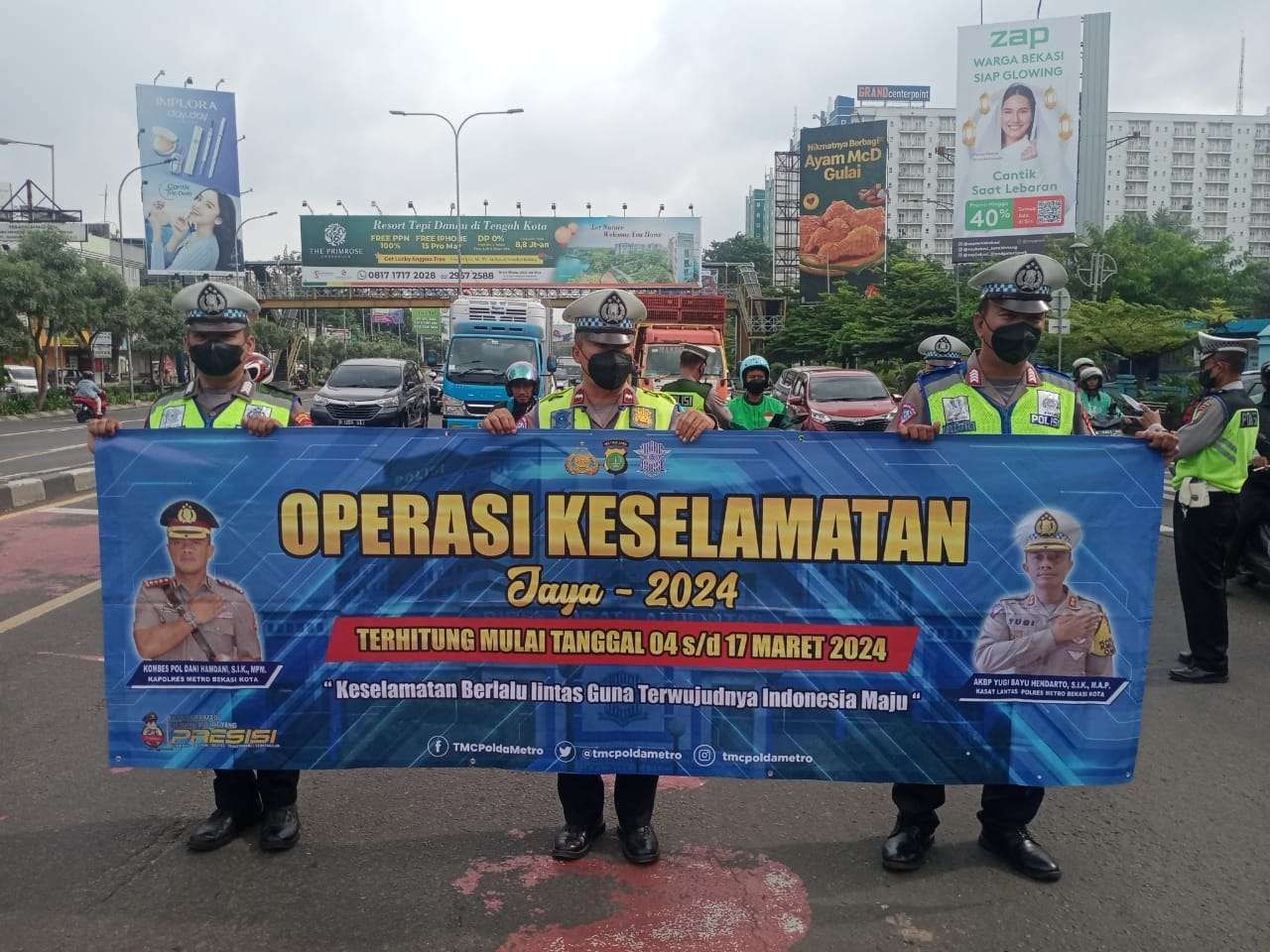 Polisi Jaring Ratusan Pelanggaran Lalin, Pada Operasi Keselamatan Jaya di Bekasi