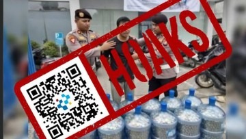 [HOAKS] Polisi Tangkap Seorang Pria karena Menimbun Uang Koin di Galon