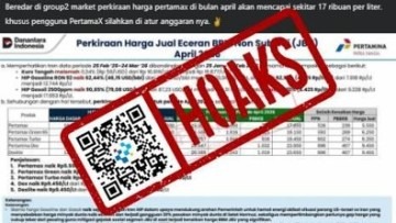 [HOAKS] Harga Pertamax Naik Rp17.850 pada Bulan April