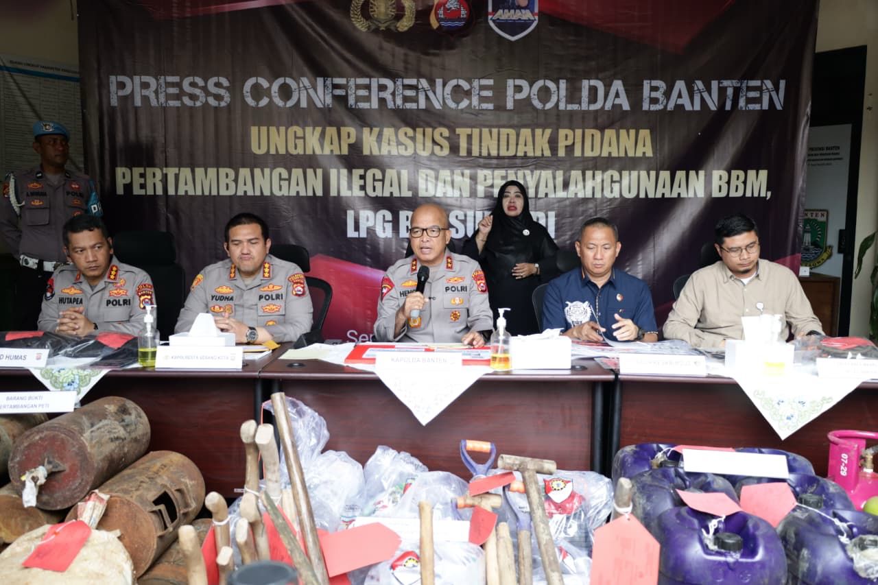 Polda Banten Ringkus 7 Tersangka Kasus Tambang Ilegal Periode 2026