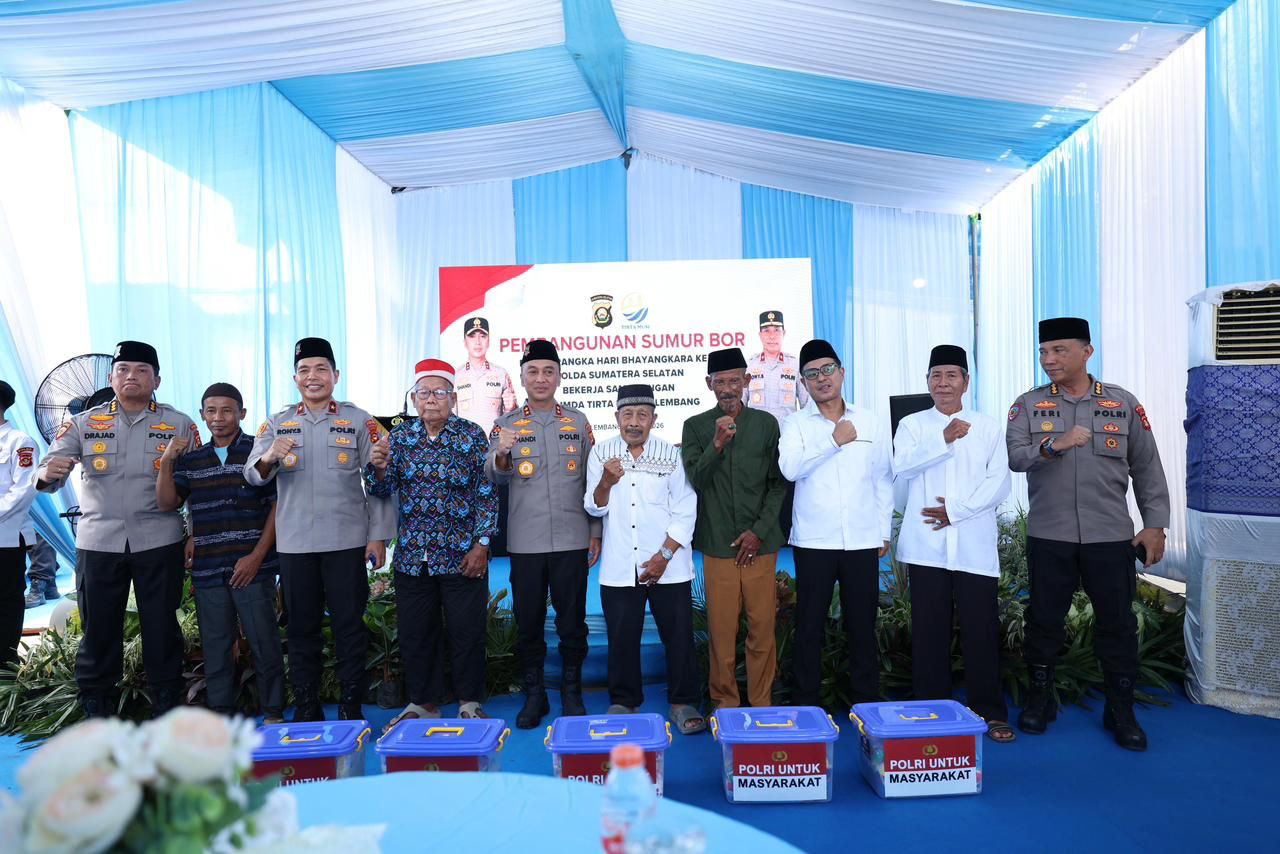 Sambut Hari Bhayangkara ke-80, Polda Sumsel Resmikan 50 Sumur Bor