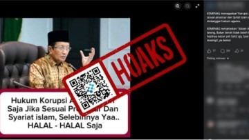 [HOAKS] Kemenag Sebut Korupsi boleh Asal Sesuai Prosedur