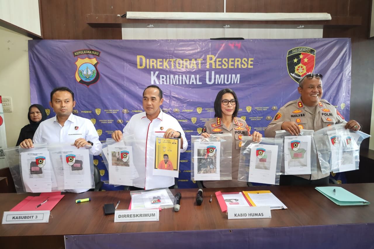 Ditreskrimum Polda Kepulauan Riau Ungkap Kasus Pembunuhan Perempuan di Lingga