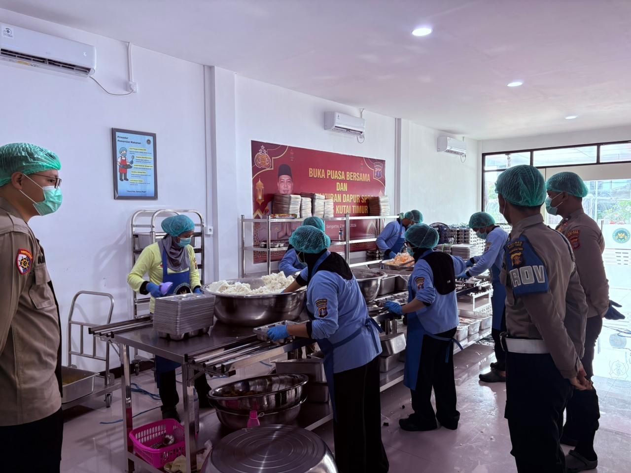 Sidokkes Polres Kutim Awasi MBG, Seluruh Menu Lulus Uji Organoleptik