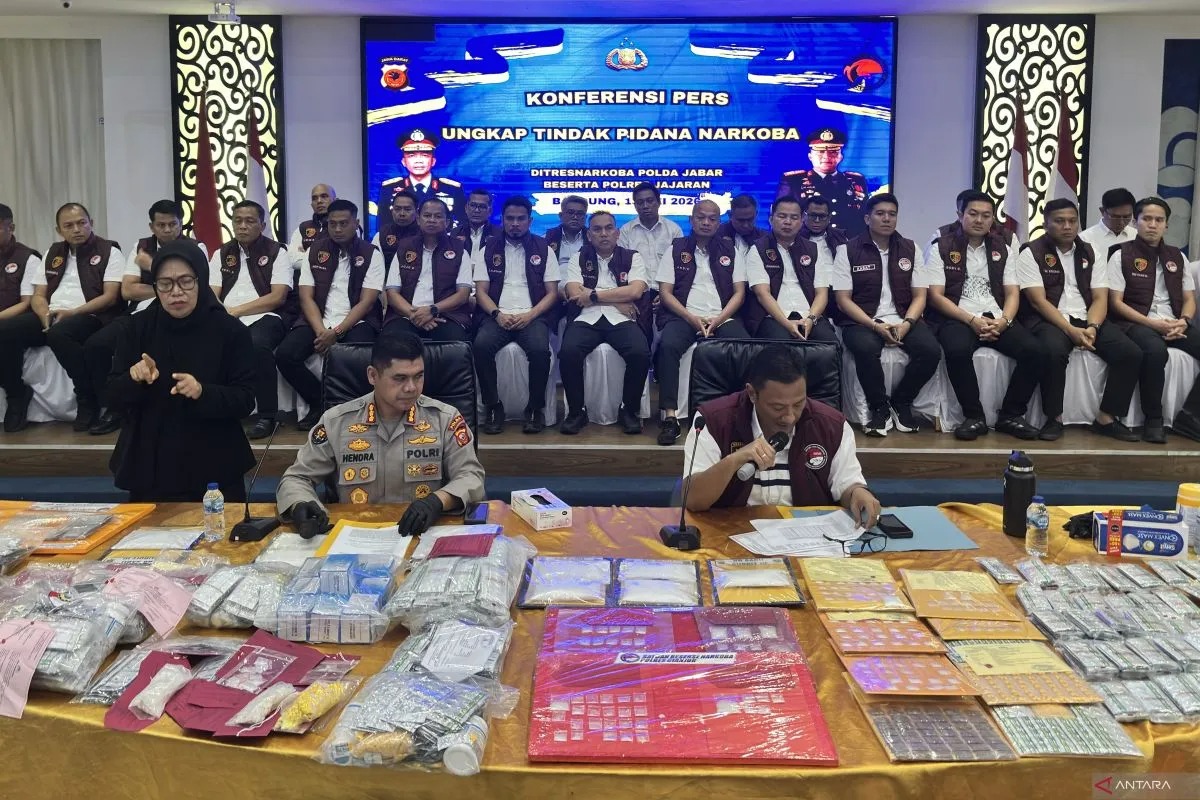 Polda Jabar Tangkap 593 Tersangka Kasus Narkoba selama April-Mei 2026