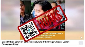[HOAKS] Wapres Gibran Buat Surat Pengunduran Diri ke DPR RI