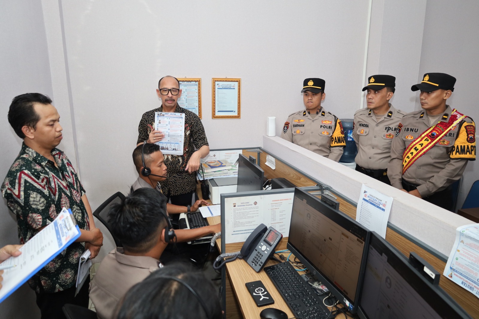Supervisi Polda Jateng Tingkatkan Optimalisasi Layanan 110 di Polres Sukoharjo