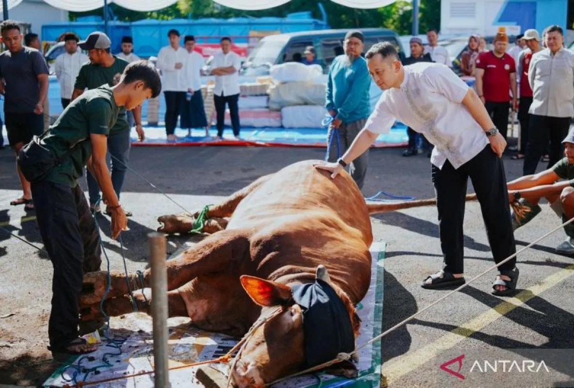 Lebaran Iduladha, Polres Bogor Salurkan 53 Hewan Kurban ke Masyarakat