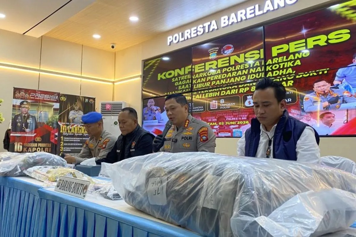 Polresta Barelang Gagalkan Peredaran Narkotika Senilai Rp8,2 Miliar selama Periode Iduladha