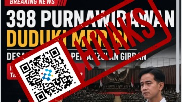 [HOAKS] Ratusan Purnawirawan Berjabat di MPR RI Desan Percepat Pemakzulan Gibran