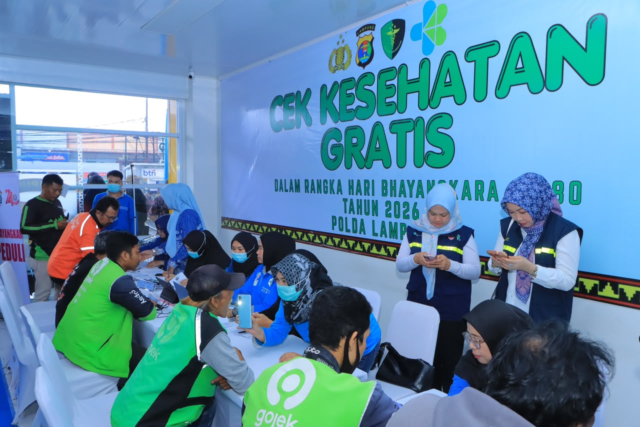Sambut Hari Bhayangkara Ke-80, Polda Lampung Gelar Bakti Kesehatan untuk 7.600 Warga dan Luncurkan Layanan Modern