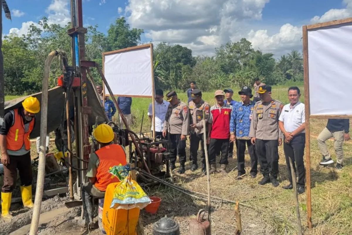 HUT Bhayangkara ke-80, Polres Tabalong Polda Kalsel Bangun Sumur Bor