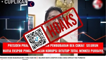 [HOAKS] Presiden Prabowo Bubarkan Bea Cukai