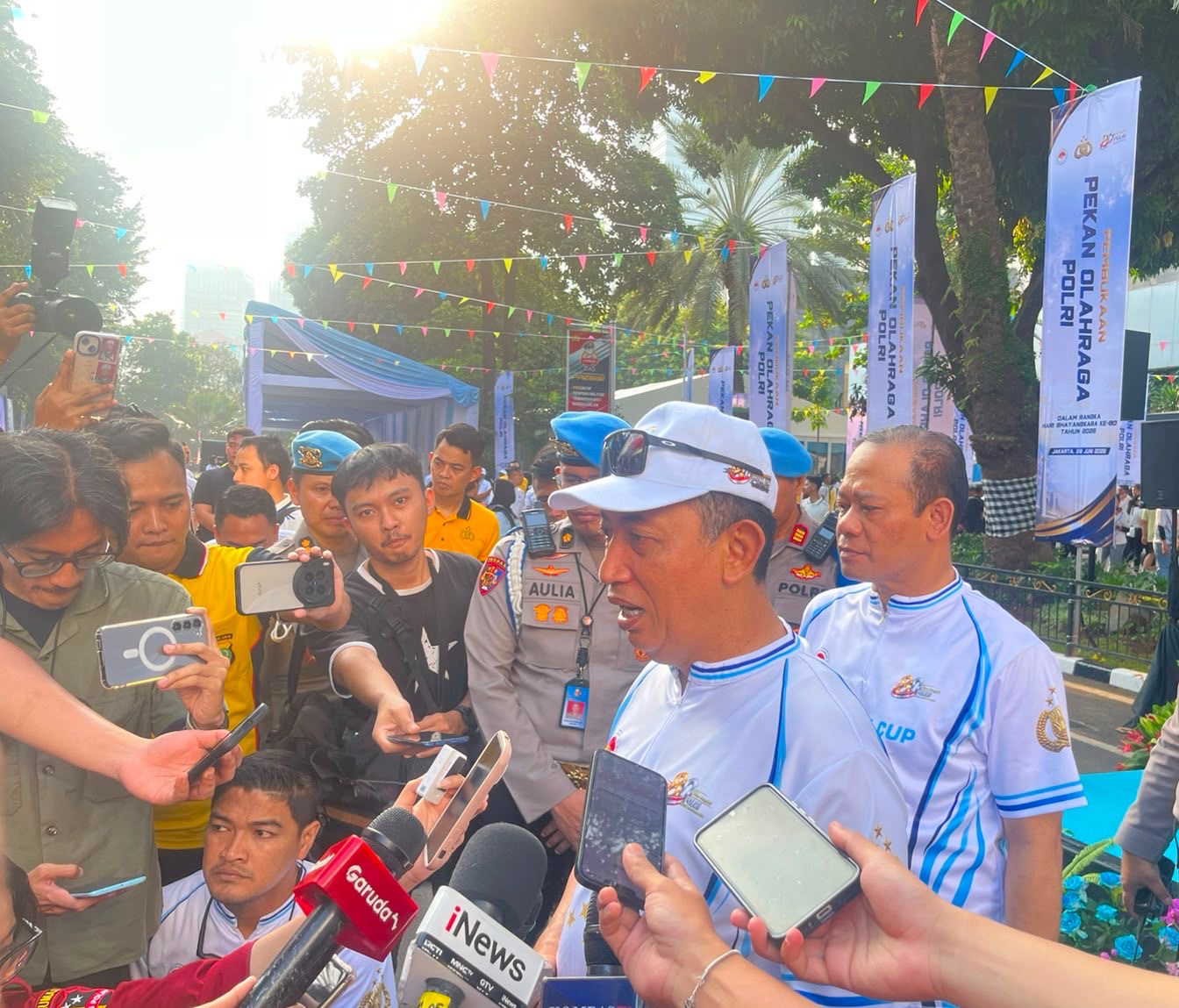 Kapolri Pimpin Olahraga Bersama dan Luncurkan Kapolri Cup dalam Peringatan HUT Bhayangkara ke-80