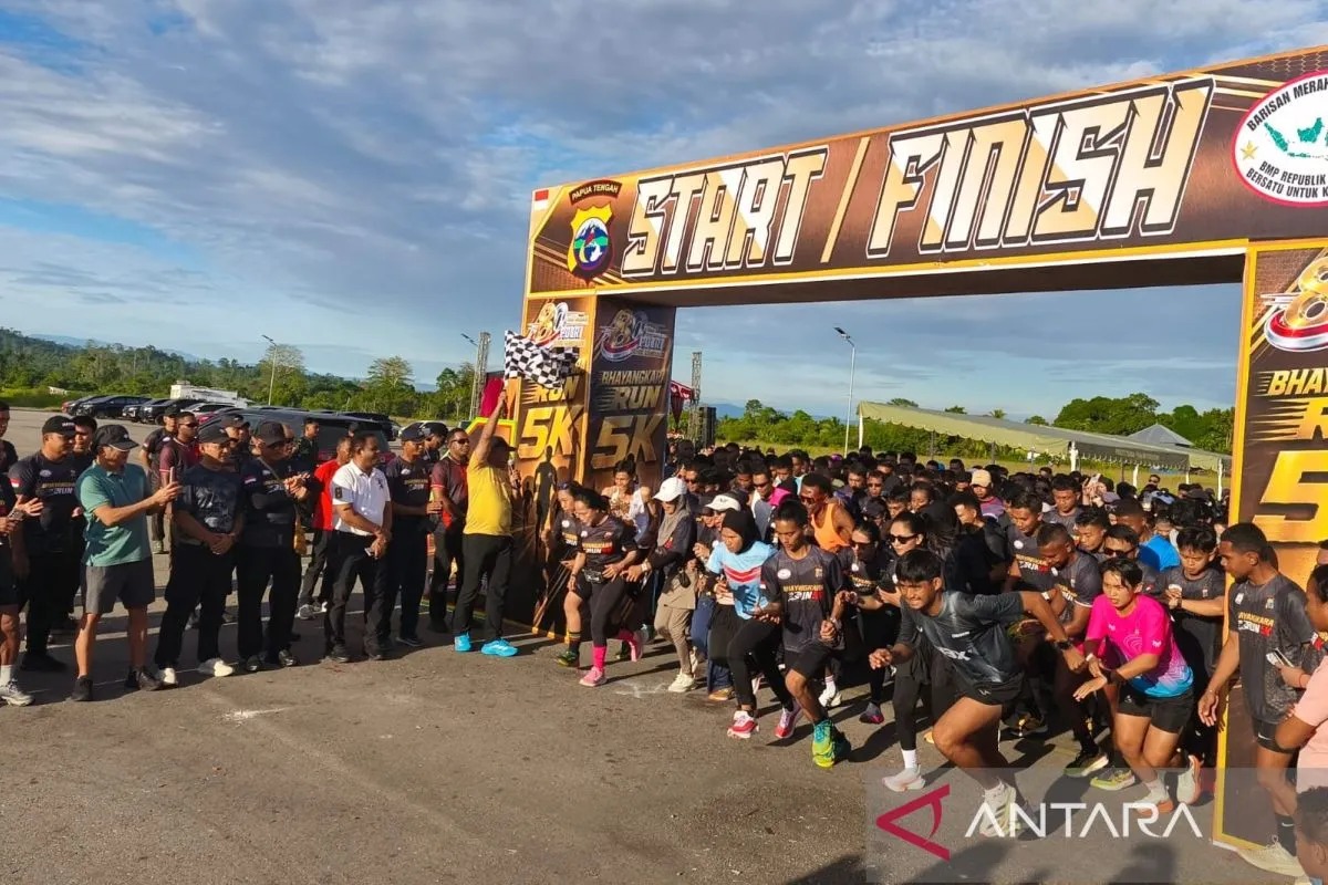 Polda Papua Tengah-BMP RI Gelar Fun Run Dukung Hidup Sehat
