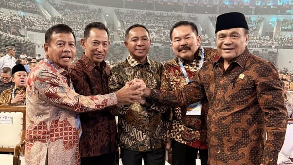 Kapolri dan 4 Pimpinan Lembaga Hadiri Peringatan Puncak Harkopnas 2026