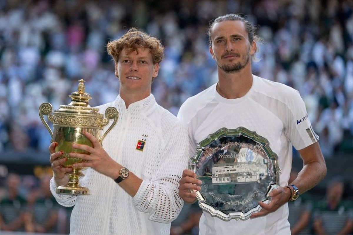 Kalahkan Alexander Zverev, Petenis Nomor 1 Dunia Jannik Sinner Pertahan Gelar Wimbledon 2026