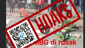 [HOAKS] Warga Mojokerto Rusak Dapur MBG