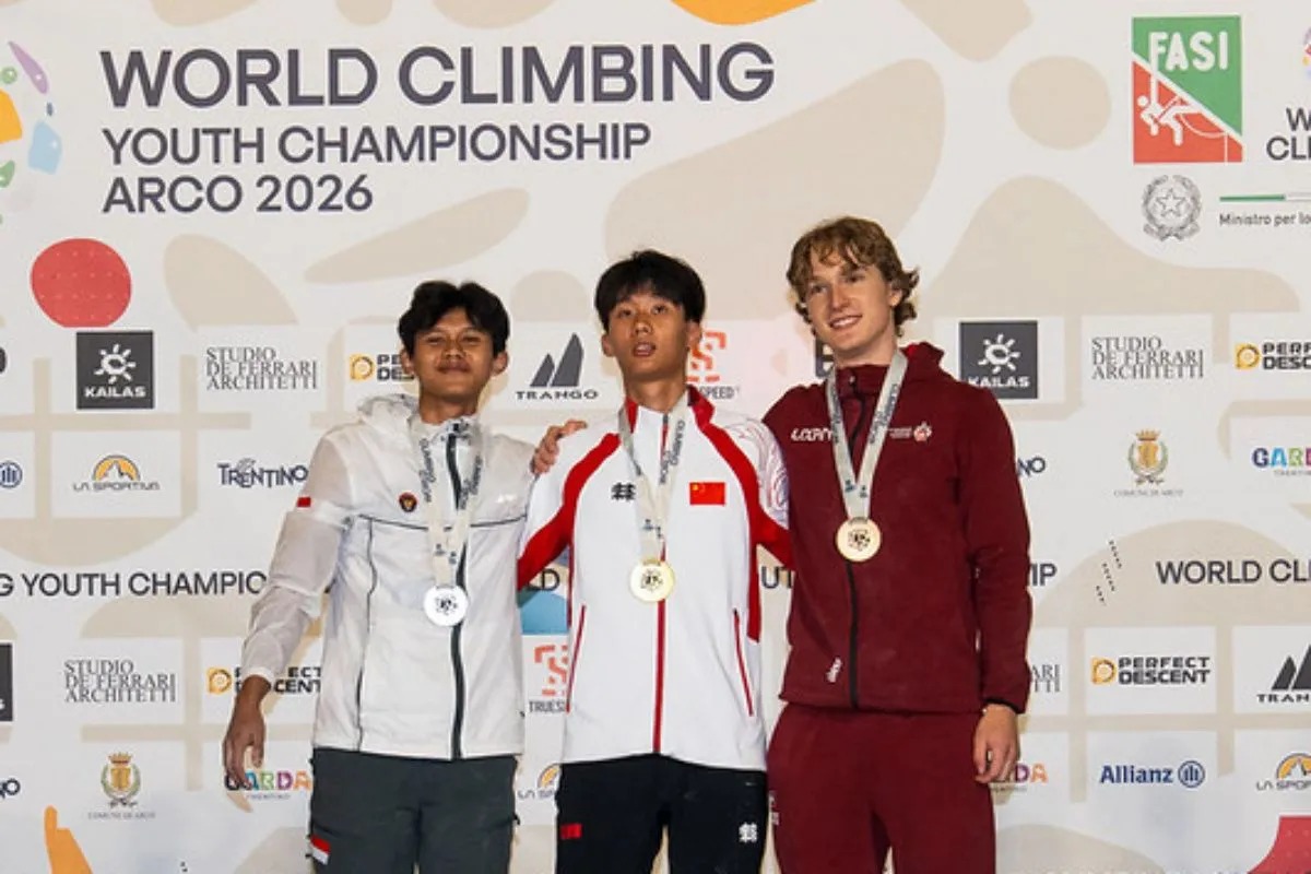 Atlet Indonesia Haddan Raih Medali Perak di World Climbing Youth Championship Arco