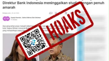 [HOAKS] Dirut Bank Indonesia Tinggalkan Studio dengan Penuh Amarah saat Debat dengan Najwa Shihab