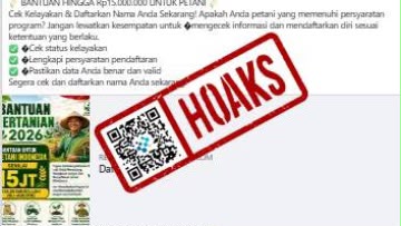[HOAKS] Link Daftar Bantuan Sebesar Rp15 Juta bagi Petani