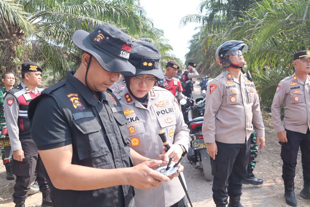 Perkuat Kesiapsiagaan Hadapi Karhutla, Polda Sumsel Pantau Lahan Gambut Gunakan Drone