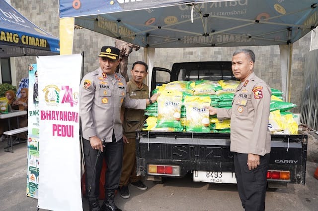 Bantu Ringankan Beban Warga dan Menjaga Stabilitas Harga, Baharkam Polri Bersama Polres Cimahi Gelar Gerakan Pangan Murah