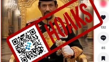[HOAKS] Sultan Brunei Bagikan Dana Bantuan