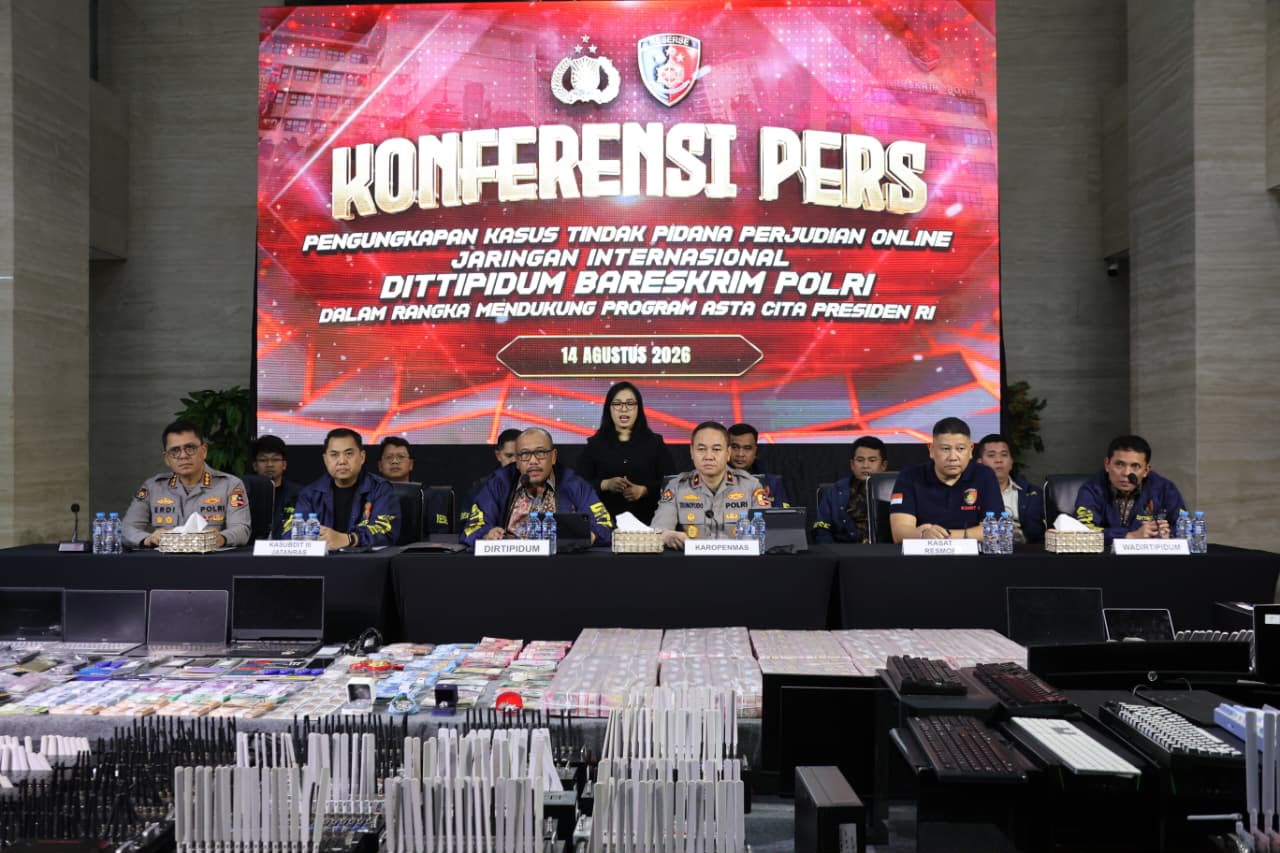 Bareskrim Polri Ungkap Jaringan Judi Online Internasional, Transaksi Capai Rp890 Miliar