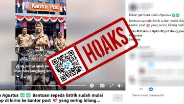 [HOAKS] Bantuan Sepeda Listrik Anak Sekolah dari Pemerintah