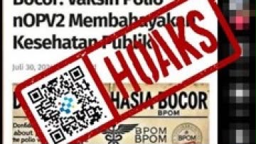 [HOAKS] BPOM Sebut Vaksin Polio Bahayakan Kesehatan