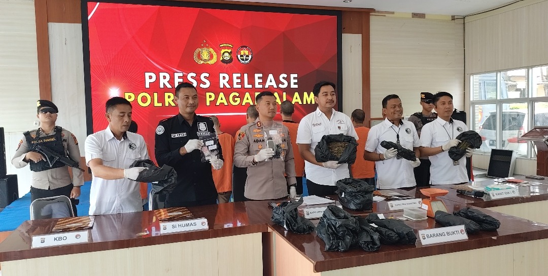 Polres Pagar Alam Bongkar 6 Kasus Narkotika dengan 27,14 Gram Sabu dan 2,3 Kg Ganja Disita, 7.500 Jiwa Berhasil Diselamatkan