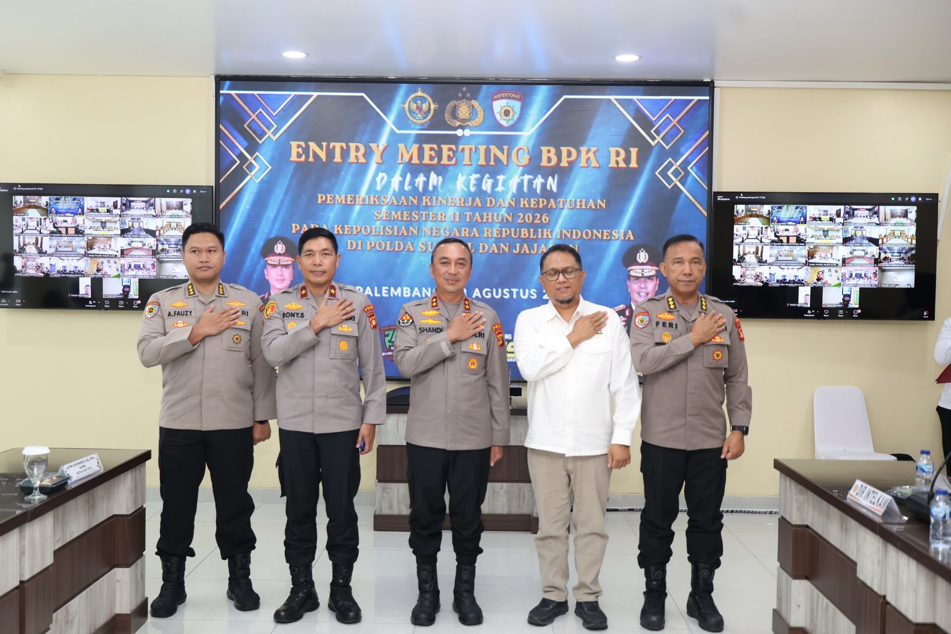 Entry Meeting BPK RI, Kapolda Sumsel Tekankan Transparansi pada Tata Kelola Organisasi