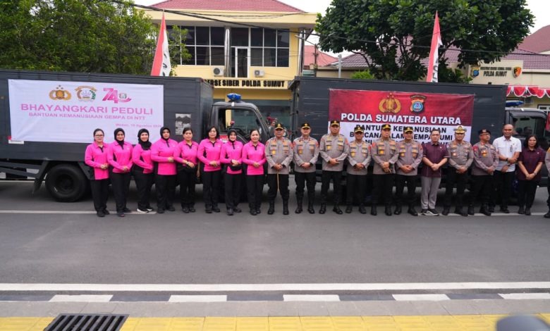 Polda Sumut Berangkatkan 25 Ton Bantuan Kemanusiaan Tahap Pertama untuk Korban Gempa NTT