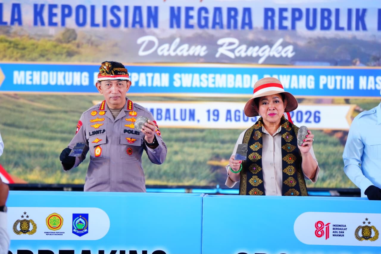 Polri Dorong Percepatan Swasembada Bawang Putih, Tanam Serentak dan Panen Raya di Sembalun