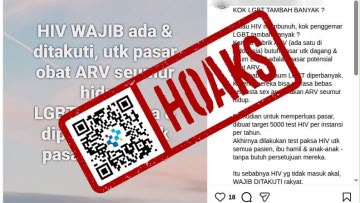 [HOAKS] Populasi LGBT Diperbanyak untuk Meluaskan Pasar Obat ARV