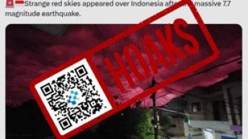 [HOAKS] Fenomena Langit Merah di NTT Usai Gempa Bumi