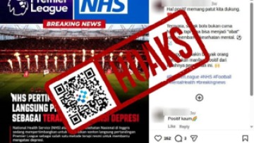 [HOAKS] NHS Kaji Nonton Premier League sebagai Bentuk Terapi untuk Depresi