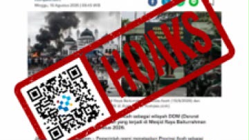 [HOAKS] Pemerintah Resmi Tetapkan Aceh Darurat Operasi Militer