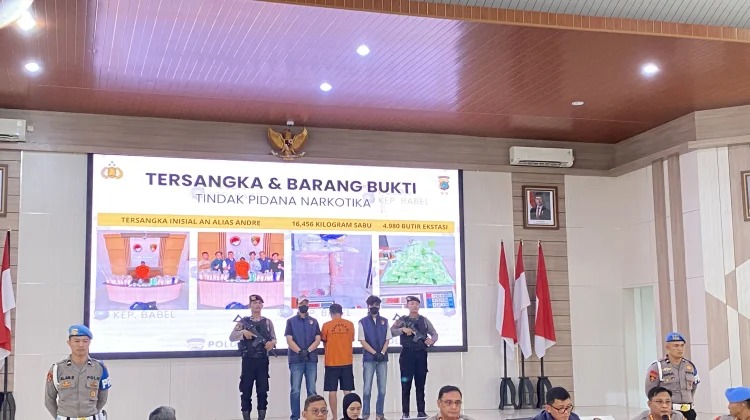 Polda Babel Gagalkan Peredaran Narkotika Senilai Rp21 Miliar