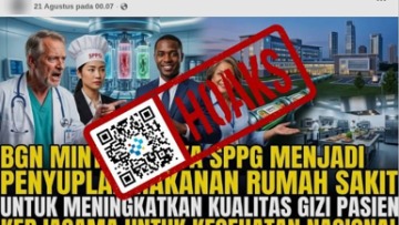 [HOAKS] BGN Minta SPPG untuk Suplai Makanan Rumah Sakit