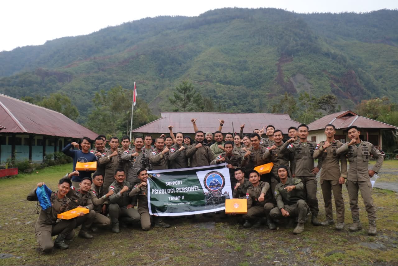 Jaga Mental dan Kekompakkan, Tim Support Psikologi Berikan Penguatan kepada Personel Operasi Damai Cartenz-2026 di Puncak Jaya