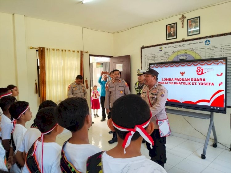 Polres Manggarai Barat Pulihkan Trauma Siswa SDK Sta. Yosefa, Belajar Kembali dengan Senyum