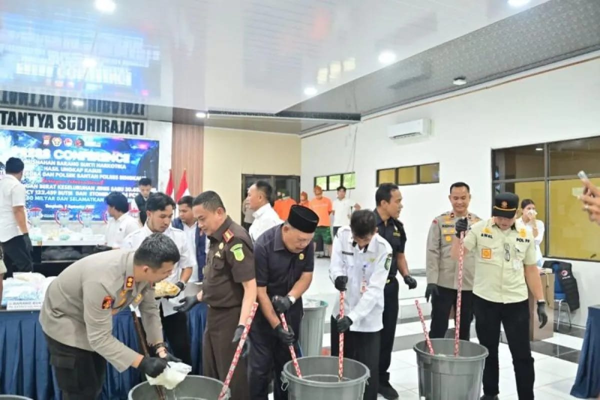 Polres Bengkalis Musnahkan Narkoba Rp80 Miliar, Selamatkan 279 Ribu Jiwa