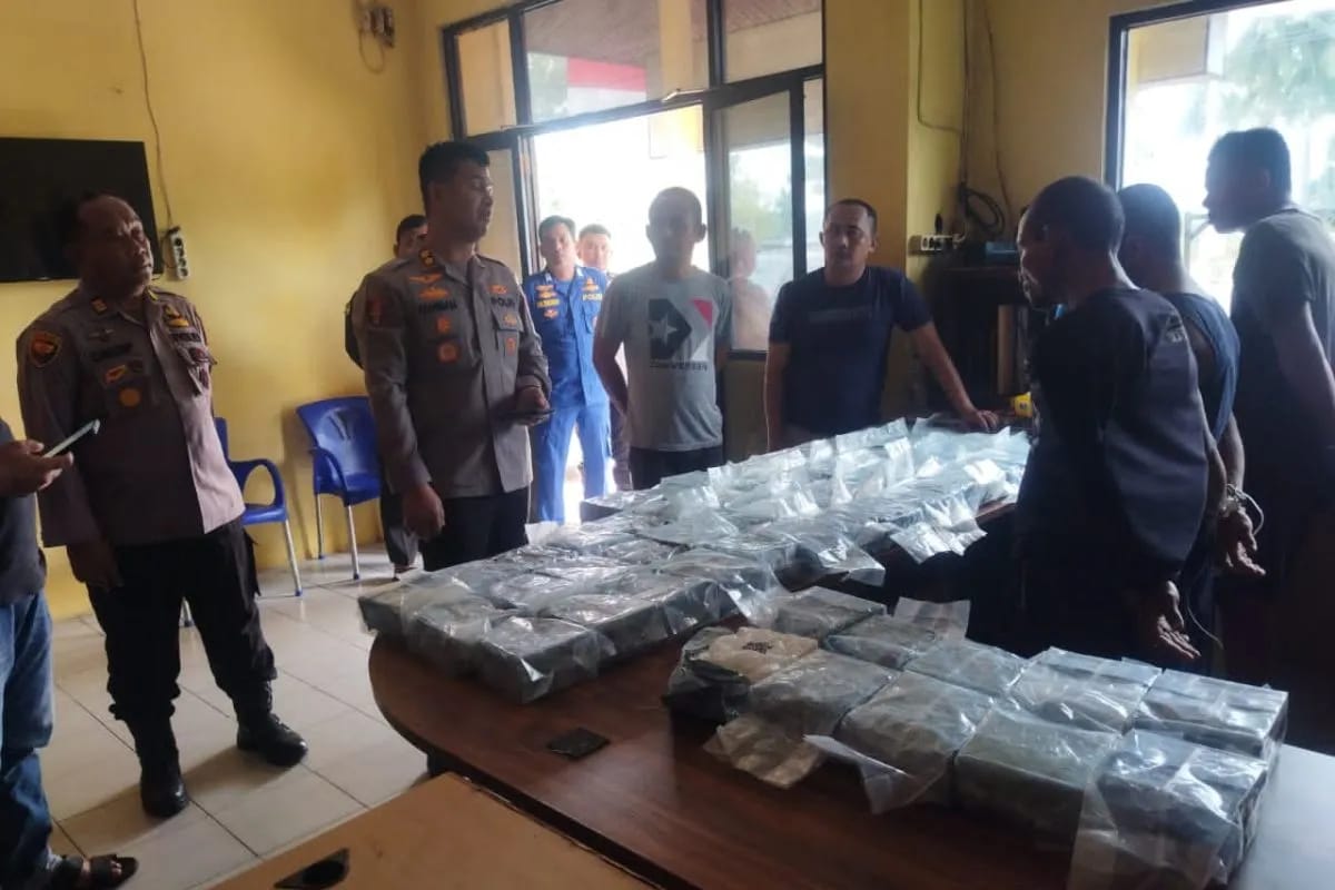 Polisi Gagalkan Penyeludupan 65 Kg Narkotika Jenis Sabu Diduga dari Malaysia