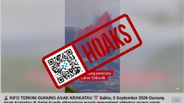 [HOAKS] Erupsi Gunung Krakatau pada 5 September 2026