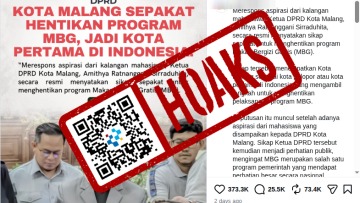 [HOAKS] DPRD Kota Malang Stop Program MBG