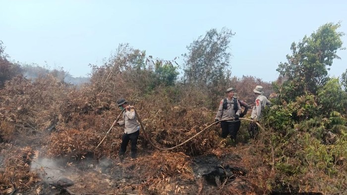 Optimalkan Pemadaman Karhutla di Muara Enim, Polda Sumsel Gunakan Cairan X-Fire