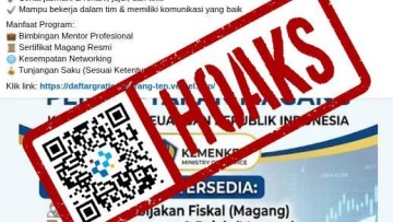 [HOAKS] Link Daftar Magang di Kemenkeu